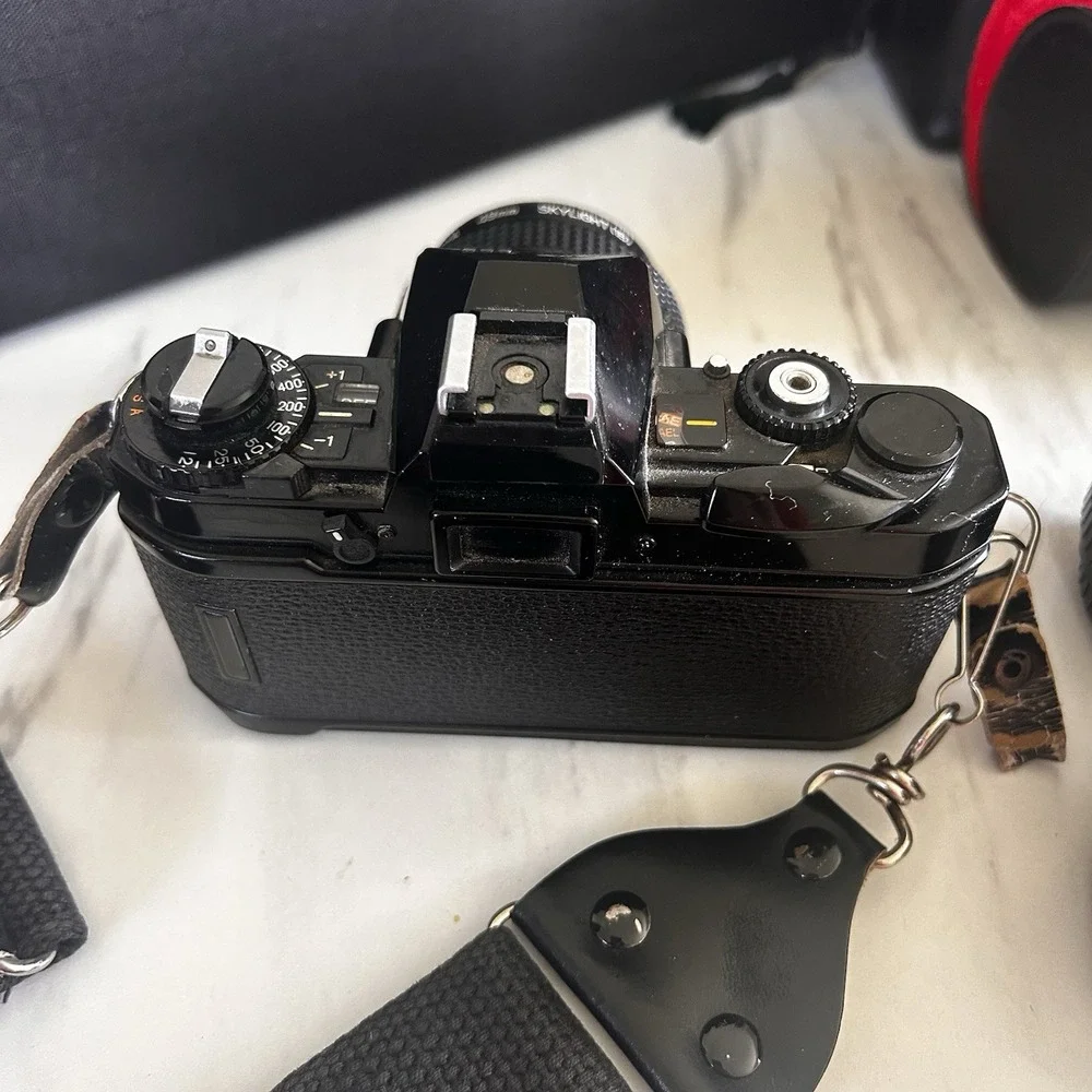 Fujica AX-3 Camera w/ Case 2 Lenses Computer Flash Tele Converter Videolite HHH